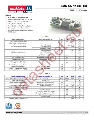 EUS15-120-NHCR datasheet  
